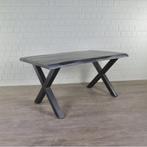 22006 Eettafel mangohout, zwart gelakt, Ophalen of Verzenden, Nieuw, Overige houtsoorten