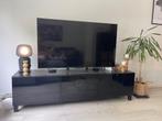 Tv-meubel IKEA zwart, Ophalen, Gebruikt, Glas, 150 tot 200 cm