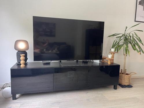 Tv-meubel IKEA zwart, Huis en Inrichting, Kasten | Televisiemeubels, Gebruikt, Minder dan 100 cm, 150 tot 200 cm, 25 tot 50 cm