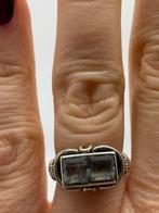 A630 Prachtige zilveren aquamarijn ring maat 17, Sieraden, Tassen en Uiterlijk, Antieke sieraden, Ophalen of Verzenden, Zilver