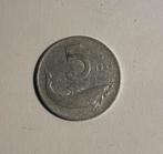 Italiaanse 5 Lire Munt 1954, Ophalen of Verzenden, Italië, Losse munt