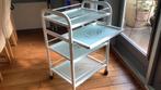 Trolley met uitschuifbare glasplaat, Huis en Inrichting, Ophalen, Minder dan 55 cm, Zo goed als nieuw, 60 cm of meer