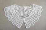 Brocante handgemaakt wit kraagje, Ophalen of Verzenden