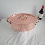 Inocuivre sartel Dikwandige ovale koperen pan sauspan, Ophalen of Verzenden, Gebruikt, Rvs, Koekenpan of Braadpan