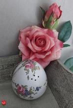 Vintage pomander eivormig met bloemen, Ophalen of Verzenden, Zo goed als nieuw, Porselein