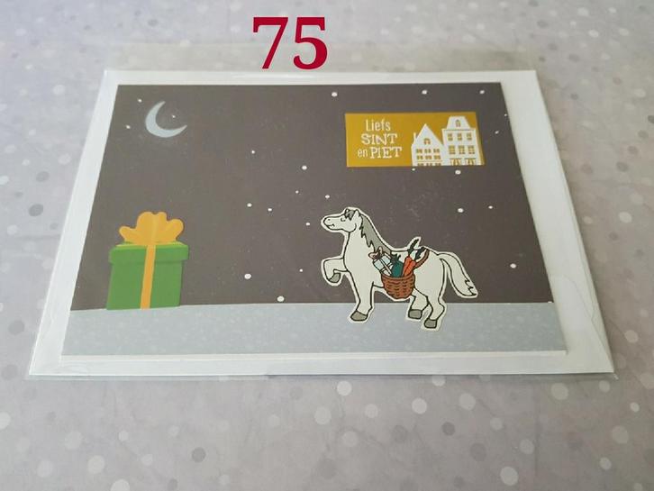 Sinterklaas kaart, Liefs sint en Piet 75, Hobby en Vrije tijd, Kaarten | Zelfgemaakt, Nieuw, Overige thema's, Ophalen