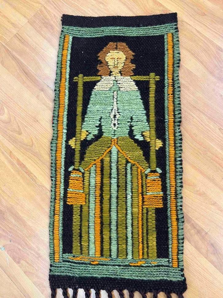 Vintage pools wandkleed met lange franjes 63/29, Huis en Inrichting, Woonaccessoires | Wanddecoraties, Gebruikt, Ophalen of Verzenden