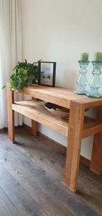Stoere Teakhouten Sidetable Heylen Pure, Huis en Inrichting, Tafels | Sidetables, Ophalen, 100 tot 150 cm, Teakhout, Stoer & sfeervol