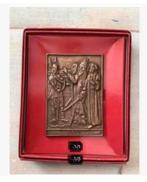 Bronzen plaquette Leo I, Heilige Leo, 8,5 x 6 cm vaste prijs, Ophalen of Verzenden