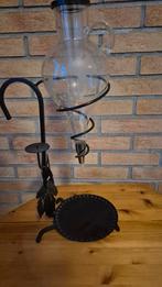 Antieke Wijnschenker met Metalen Houder, Ophalen, Gebruikt, Zwart, Metaal