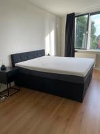 Boxspring met opbergruimte 180x200 + Emma Matras, Ophalen, Zwart, Luxe, Tweepersoons