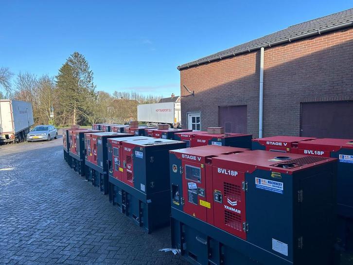 Noodstroom aggregaat 17,5,20,25 kVA yanmar grote tank, Doe-het-zelf en Verbouw, Aggregaten, Nieuw, Dieselolie, 30 kVA of meer
