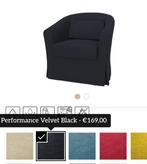 Stoelhoes Ektorp Tullsta Black velvet (spijkerstof), Huis en Inrichting, Fauteuils, Ophalen of Verzenden, Gebruikt, 75 tot 100 cm
