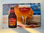 Texels Bier Reclamebord Goudkoppe metaal 30 bij 20, Ophalen of Verzenden, Gebruikt