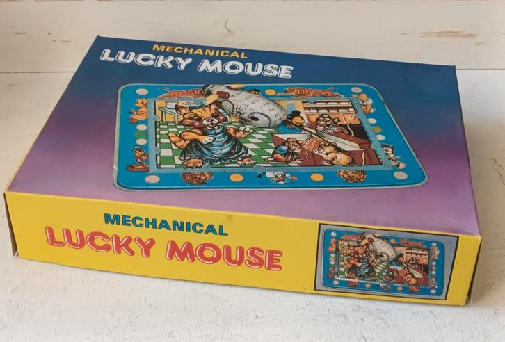 Vintage Mechanische Lucky Mouse Speelgoed, Antiek en Kunst, Antiek | Speelgoed, Ophalen of Verzenden