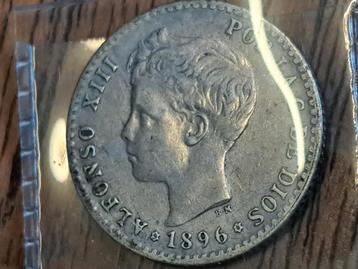 Spanje 50 centimos 1896 beschikbaar voor biedingen