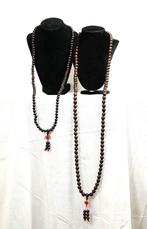 Ketting: Tibetaanse mala van sandelhout, Ophalen of Verzenden, Nieuw, Bruin, Steen of Mineraal