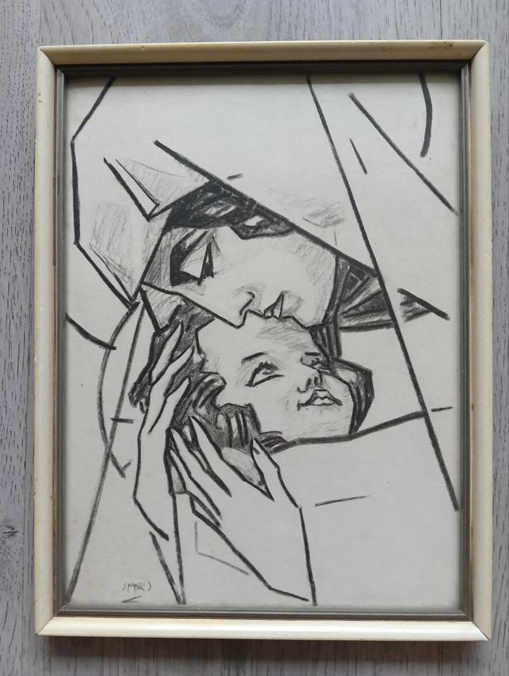Jacob Maris ? -  Maria en het kind Jezus, Antiek en Kunst, Antiek | Boeken en Bijbels, Ophalen of Verzenden