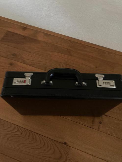 Claymore  prachtige Zwart leren attaché koffer, Sieraden, Tassen en Uiterlijk, Koffers, Gebruikt, Leer, Minder dan 50 cm, Minder dan 35 cm