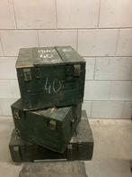 Mooie houten munitiekisten ,legerkisten in topstaat, Huis en Inrichting, Woonaccessoires | Kisten, Ophalen, Gebruikt, 50 tot 100 cm