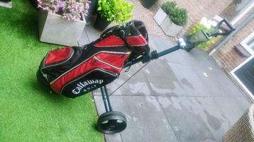 Callaway golftas bag+ Turfmaster Eco trolley zwart-rood-wit beschikbaar voor biedingen