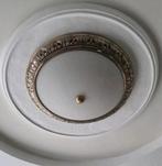 3x Antiek Messing Plafondlamp, Huis en Inrichting, Ophalen of Verzenden, Zo goed als nieuw, Glas, Antiek