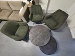 3 kuipstoelen met 2 salontafels., Huis en Inrichting, Ophalen of Verzenden, Nvt, Nvt, Nvt.