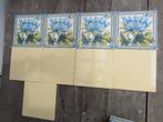 16 stuks Engelse wandtegels met prachtige bloem 15x15cm, Ophalen