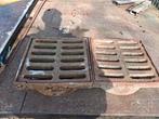 2 straat kolken deksels, Doe-het-zelf en Verbouw, Buizen en Afvoer, Ophalen, Gebruikt, Pvc, Minder dan 2 meter
