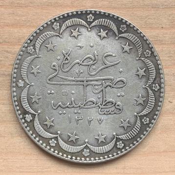 Ottomaanse Rijk 20 Kurus 1916 zilver schaars beschikbaar voor biedingen
