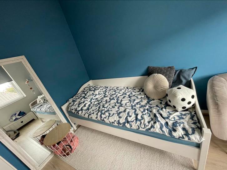 Woood Elisa bedbank Fsc keurmerk, Kinderen en Baby's, Kinderkamer | Bedden, Zo goed als nieuw, 180 cm of meer, 85 tot 100 cm, Matras