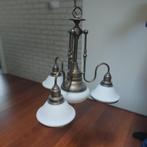 Hanglamp Brons / Melkglas, Ophalen, Zo goed als nieuw