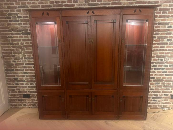 Mooie grote vitrinekast - 200x195x35cm Schuitema meubel, Huis en Inrichting, Kasten | Buffetkasten, Gebruikt, 150 tot 200 cm, 25 tot 50 cm