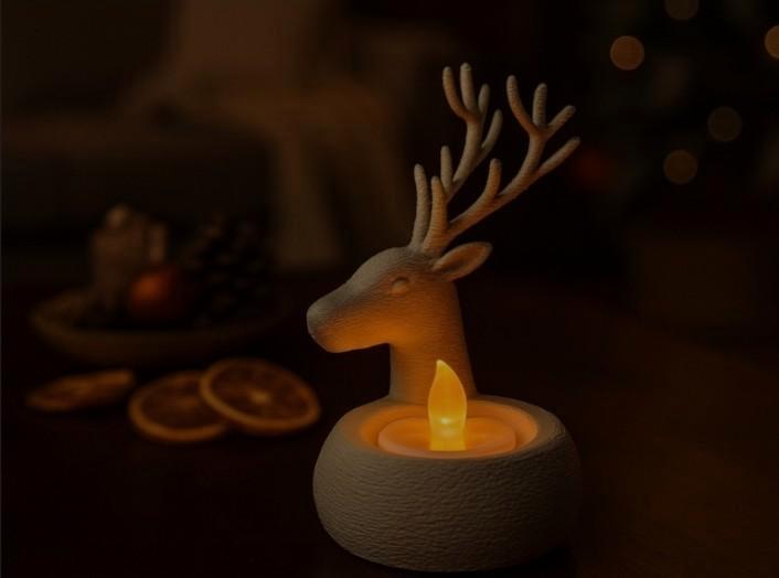 Herten Waxinelicht/Elektrisch Kaars Houder - 12 Kleuren, Huis en Inrichting, Woonaccessoires | Kandelaars en Kaarsen, Nieuw, Minder dan 25 cm