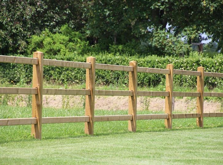 13. Houten omheining | tuinomheining | afrastering, Dieren en Toebehoren, Stalling en Weidegang, Weidegang, 4 paarden of pony's of meer