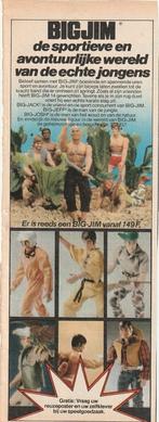 Retro reclame 1975 Mattel Big Jim speelgoed avonturenwereld, Verzenden, Overige typen