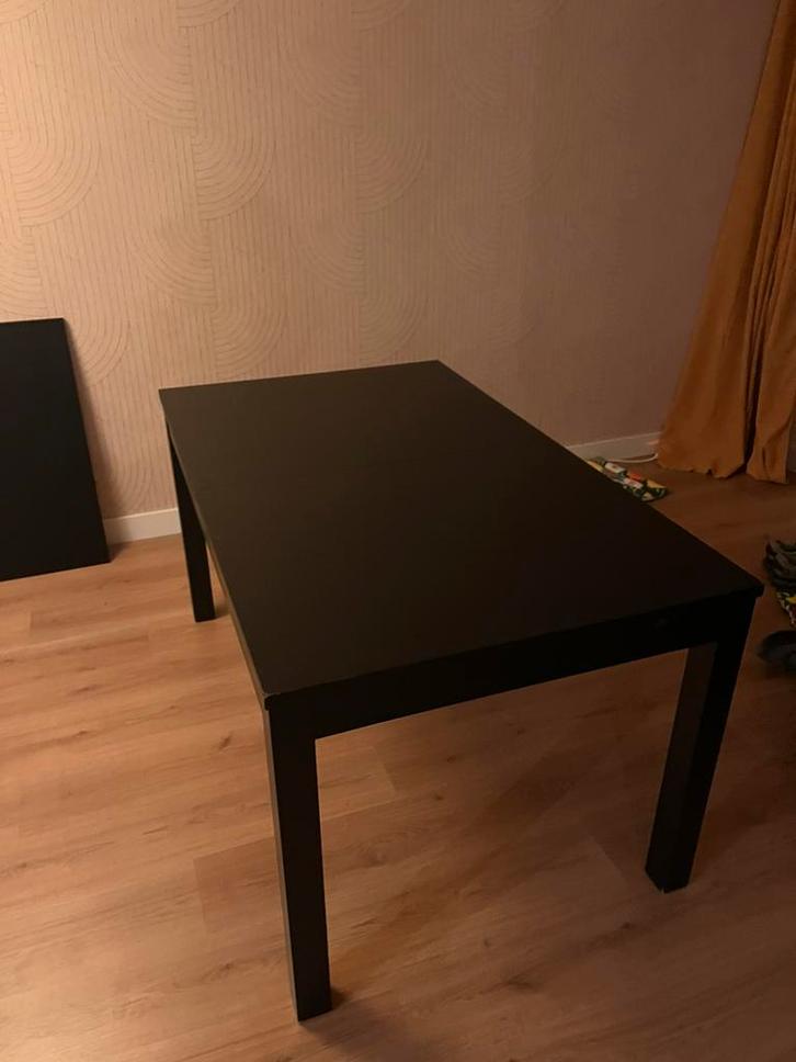 IKEA Bjursta Eettafel Zwart, Huis en Inrichting, Tafels | Eettafels, Gebruikt, 50 tot 100 cm, 150 tot 200 cm, Rechthoekig, Ophalen
