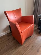 2 x Montis Windy Tomato lederen stoel (Hollands Design), Huis en Inrichting, Fauteuils, Ophalen, Modern design, Minder dan 75 cm