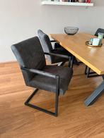 Eetkamerstoelen 4x - De Bommel - Antraciet, Ophalen, Zo goed als nieuw, Zwart, Vier