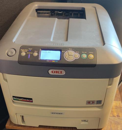 OKI C711WT - met Wit-toner - display blijft hangen, Computers en Software, Printers, Gebruikt, Printer, Laserprinter, Ophalen of Verzenden