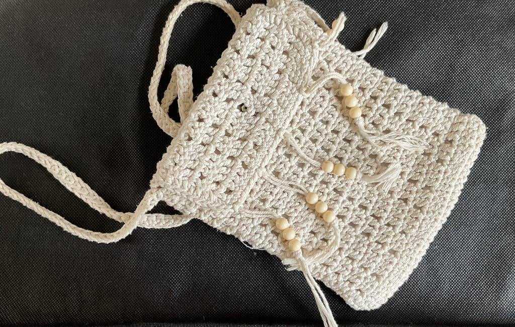 Schattig gehaakt tasje, Ophalen of Verzenden, Zo goed als nieuw