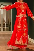 Chinese Bruidsjurk met Bijpassende Schoenen, Kleding | Dames, Ophalen of Verzenden, Zo goed als nieuw, Maat 36 (S), Rood