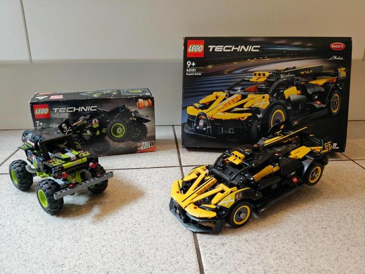 Lego Technic 42151 Bugatti Bolide + 42118 Monster Jam, Kinderen en Baby's, Speelgoed | Duplo en Lego, Gebruikt, Lego, Complete set