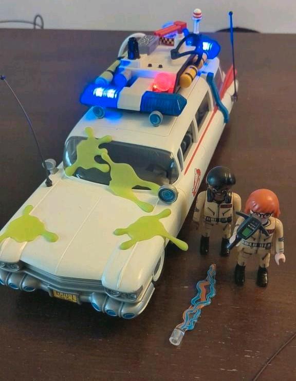 Playmobil 9220 - Ghostbusters Ecto-1 auto met 2 figuren, Kinderen en Baby's, Speelgoed | Playmobil, Zo goed als nieuw, Ophalen of Verzenden