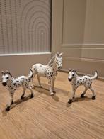 Schleich Knabstrupper merrie en 2 veulens, Ophalen of Verzenden, Zo goed als nieuw, Jongen of Meisje
