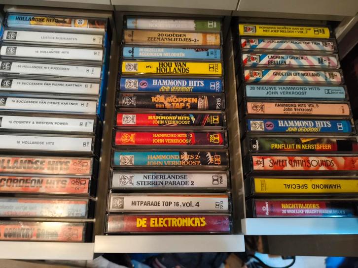 Cassettebandjes Nederlandstalig - Diverse artiesten, Cd's en Dvd's, Cassettebandjes, Gebruikt, Origineel, Nederlandstalig, 2 t/m 25 bandjes