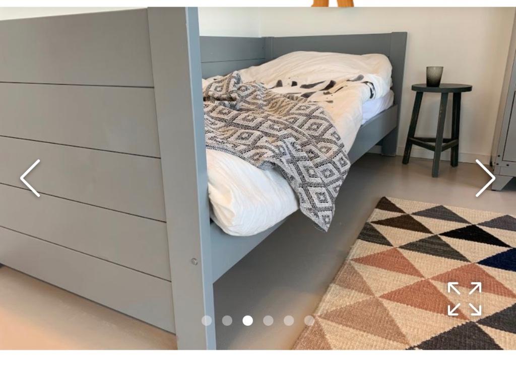 Gratis bedbank zonder schroeven gebruikt, Huis en Inrichting, Ophalen, Gebruikt, Eenpersoons, Wit