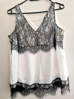 Dames top wit met kant, Verzenden, Nieuw, Wit, Zonder mouw