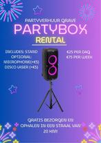 JBL Partybox verhuur - Partyverhuur Grave, Ophalen of Verzenden, Nieuw, 120 watt of meer, JBL