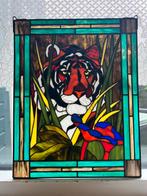 Tiffany Glas-in-lood Tijger Paneel, Ophalen of Verzenden